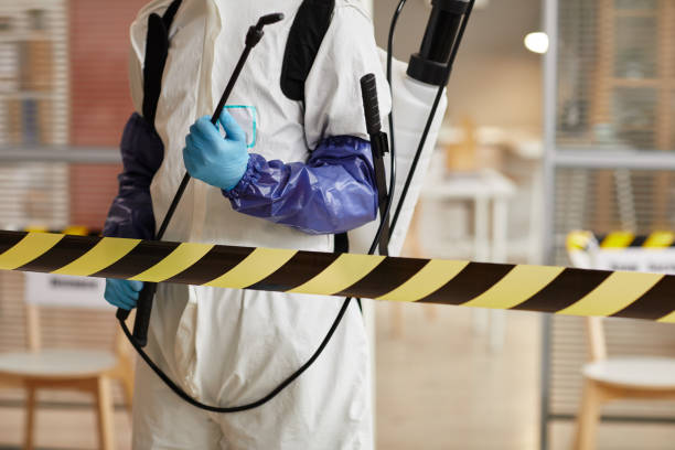 Professional Sewage Cleanup technician working in Huntington, IN